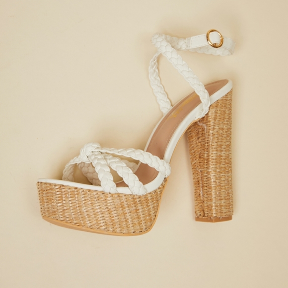 From the Top Braided Platform Heels - Picture 3 of 7
